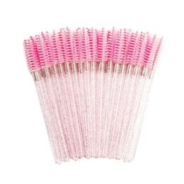 2024 new Disposable Crystal Eyelashes Brush Comb 25/50Pcs Eye Lashes Extension Mascara Wands Makeup Professional Makeup Beauty Toolfor for