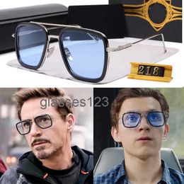 2024 Nuevo DITA FLIGHT 006 Tony Stark Estilo de hierro Clásico Gafas de sol unisex Hombres Cuadrado Diseño de lujo Retro Hombres Mujeres Gafas de metal Anteojos con estuche 1CHN