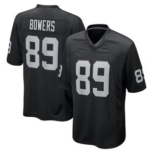 2024 NIEUWE ONTWERP EERSTE RONDE PLAATS SPELLAY Game Jersey voetbaljerseys 89 Brock Bowers Jersey Men's Women's Youth Game Custom S-6XL