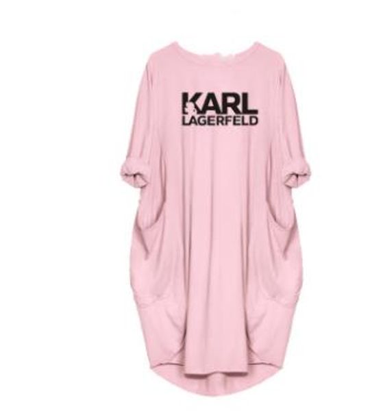 2024 Nouvelles robes de robe Femmes Karl Lettre lâche printemps automne grand taille 4xl 5xl plus robes de vêtements pour femme robe d'été pour femmes de créateur imprime 936