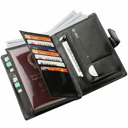 2024 Nouveau sac de carte de permis de conduire de grande capacité multi-fonctions sac de passeport portefeuille mâle passeport portefeuille porte-carte de crédit b3NW #