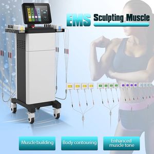2024 Nueva estimulación muscular eléctrica EMS Quema de grasa corporal Anticelulítico 16 Almohadillas EMS Máquina de elevación de glúteos de adelgazamiento multidireccional
