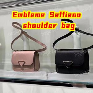 2024 NIEUWE EMBLEME Saffiano lederen schoudertassen Crossbody tas handtas letter envelop tas ontwerper tas mode luxe lederen flash riem schoudertas