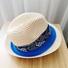 2024 Nieuwe etnische stijl strohoeden stropd geverfd stoffen hoed geschenk lente zomertoerisme zonneschade mode veelzijdige strohoed