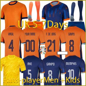 2024 Nouveau Euro Cup Pays-Bas Dijk Memphis Football Shirt Men Kids Kit 24 25 Holland Club 2025 Dutch National Team Soccer Jersey Set Home Xavi Gakpo Ake