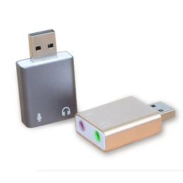 2024 Nieuwe externe USB Audio Sound Card USB naar Jack 3,5 mm Converter -hoofdtelefoonadapter MIC SOUND KAART KAART VIRUAL 7.1 CH Microfoon For