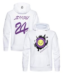 2024 Nieuwe F1-hoodie Formule 1 Racing Team-hoodie Driver Special Edition Fans Sweatshirt met capuchon Lente en herfst Witte hoodie voor heren