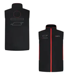 2024 Nouveau F1 Racing Gilet Formule 1 Teamwear Veste sans manches Toutes saisons Logo de l'équipe Fans Zip Vest Sweat-shirt Hommes Manteau chaud coupe-vent
