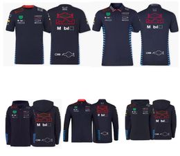 2024 Nieuw F1 Racing T-shirt met korte mouwen Lente Herfst Team Hoodie Dezelfde stijl aangepast