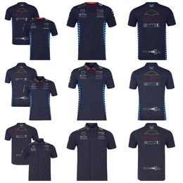 2024 Nuevo equipo de traje de carreras F1 Summer Camisa de solapa de manga corta Polos