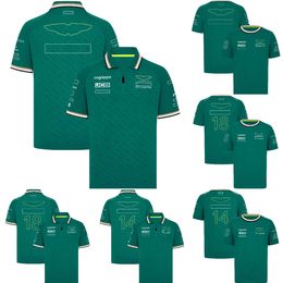 2024 NIEUW F1 Team Mens Polo Shirt Formule 1 Driver Green Green Racing Uniform T-shirts Zomerventilatoren Kleding Unisex Jersey T-shirt Custom