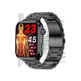2024 Nuevo F220 Smart Watch Láser Fisioterapia ECG +PPG ácido úrico y lipídico en sangre Monitoreo de salvado sanguíneo Health Watch