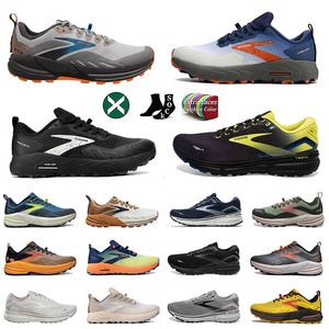 2024 Nuevo diseñador de moda Brooks Running Shoes Cascadia 17 Ghost 15 Triple Black White Senderismo Absorción de choque Mujeres zapatillas para hombres
