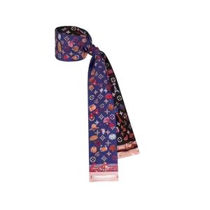 2024 Nouveau créateur de mode lettres imprimé foulard en soie florale bandeau pour femmes mode sac à longue poignée foulards Paris épaule fourre-tout bagages ruban bandeau L 10A