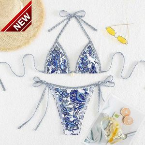 2024 Nouveau créateur de mode Sexy Bikini Set Femmes bon marché Push Up Bikini Femmes Sexy Swimsuit Femme Sexy Bikini Set Brésilien Biquini Suite de bandage Print Bandage Beach