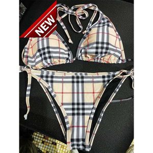 2024 Nuevo diseñador de moda Sets Sexy Bikini Juegos para mujer trajes de baño para mujeres de verano Set de comprobación de cheques de cheque Fashion s