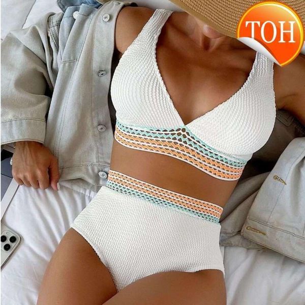 2024 Nuevo diseñador de moda para mujer para mujer Swimwear para mujer sexy Swimens Swims Tize Bikinis Sets for Women Vintage Dos piezas de cintura alta y cubierta