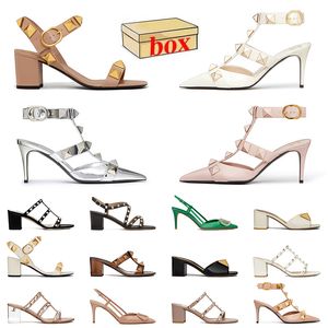 2024 Nouvelle mode High Heels Sandales Sandales Famous Designer Femmes Sexy Platform Talon Cuir talons Lady Manual Pumps de luxe personnalisés Pumps avec pantoufles de boîte