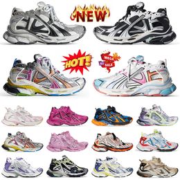2024 NIEUW FASOUM MESH NYLON TRACKS Vintage Runner 7 Designer Shoes Luxury OG Track Runners 7.0 Tess S.Gomma Trainers Platform Leer Zwart Wit Roze schuim Red Sneakers