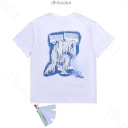 2024 Nueva moda T Shirt Luxurys Offes Ropa Camiseta para hombre y mujeres Camisetas sueltas Tops Hombre Casual Street Graffiti Shirt Sudadera Hombre Offswhite Arrow T Shi K4J7