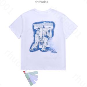 2024 Nieuwe Mode T-shirt Luxe Offes Kleding Heren Tee En Vrouwen Losse Tees Tops Man Casual Straat Graffiti sweatshirtoff Offswhite Arrow Shi K4j7
