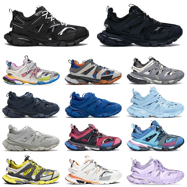 2024 Nueva moda para mujer Zapatos para hombre Track 3.0 Zapatillas de deporte Entrenadores de lujo Cómodo Luz Triple S Rojo Blanco Rosa Azul Marino Naranja Amarillo Malla Tess.S. Goma Dhgate