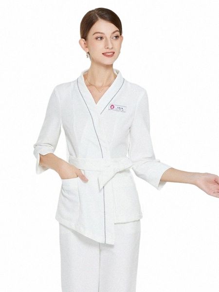 2024 Nouveau Fi Workwear Beauty Sal Vêtements de travail pour femmes Ensemble haut et pantalon confortables Uniformes de SPA Livraison gratuite Z2QS #