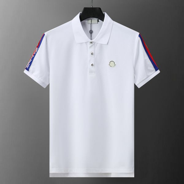 2024 Nuevo polo con cuello abatible para hombre, camiseta italiana de lujo de manga corta para hombre, camiseta informal de verano para hombre disponible en M-3XL