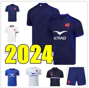 2024 2023 Nouveaux maillots de rugby français Maillot de Boln Shirt Men Taille S-5xl Femmes Kits Kits Enfant Homme Femme Sport