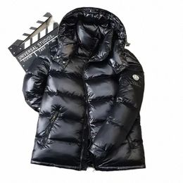 2024 New Gloss Down Jacket Hommes Peluche Veste chaude Manteau Hommes imperméable coupe-vent léger Down Jacket pour hommes 90% duvet de canard manteau mâle t0Wc #