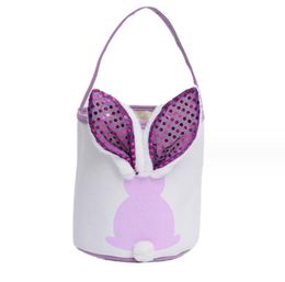 2024 Nieuwe gloeiende paasdecoraties opbergzakken met led-verlichting Easter Egg Tote Basket Easter Bucket Candy gift bag