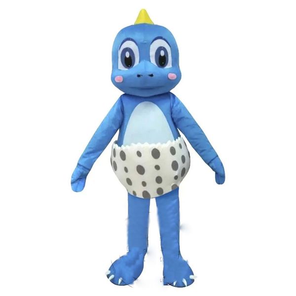 2024 NUEVO Halloween Blue Baby Dinosaur Mascot Mascot Fiesta de la fiesta del tema al aire libre Adultos Traje Mascotte Tema Fancy CARNIVAL CARNUM