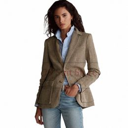 2024 New Herringbe Veste Femme Busin Casual Simple Boutonnage Col V Veste Femme Vêtements Manteau d'hiver pour Femmes Vêtements d'extérieur t7O3 #