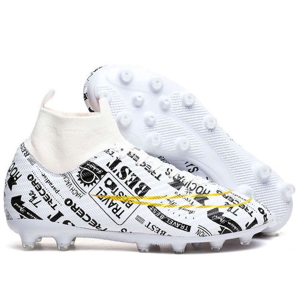 2024 nuevas botas de fútbol de caña alta AG TF zapatos de fútbol tacos de entrenamiento para jóvenes colores negro blanco azul