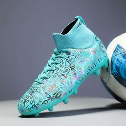 2024 Nieuwe High Top Football Shoes Cleats Anti Slip voetbal laarzen voor jeugd vrouwen mannen ag tf sole