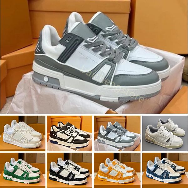 2024 nouvelle impression chaude baskets de luxe hommes chaussures de sport amoureux gris orange rouge chaussure d'entraînement blanc formateur sauvage bas-top skate plate-forme classique luxe 39-45 L5