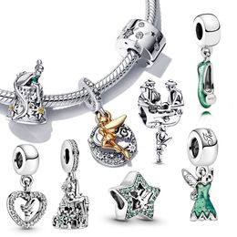 2024 Nieuwe Hot Koop Charm Tinker Bell Hanger Prinses Kraal Fit 3Mm Snake Bone Chain Armband Voor Vrouwen Diy sieraden Mode Daliy