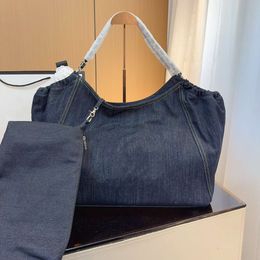 Sac de Shopping en Denim de grande capacité pour femmes, fourre-tout de styliste, livré avec un petit porte-monnaie, nouvelle collection 2024, offre spéciale, SZY03291