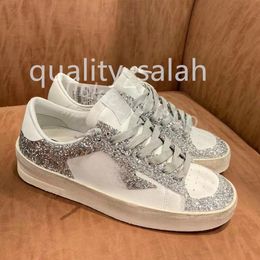 2024 New Italy Brand Stardan Designer Casual Shoes Casual Stars Fashion Stars Pink Silver Luxury Shoekers Sequin Do Old Dirty Lace Up Super Star Sneakers Unisex EUR 35-45