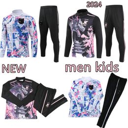 2024 New Japan Men Kids Kids Soccer Tracksuit Half Pull Training Costume Isagi Atom Tsubasa Minno Asano Doan Kubo Ito 24 25 Japan Football Sportswear Set Survitation