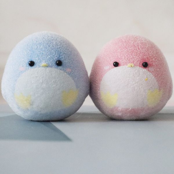 2024 japoneses nuevos dibujos animados creativos apretar polluelos Squishy Fidget juguetes flocado pollo esponjoso juguetes de baja resiliencia