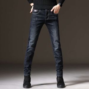 2024 Nieuwe Jeans voor Mannen Lente Slanke High Street Slim Fit Slanke Lange Broek Modemerk Retro Casual Broek voor Mannen