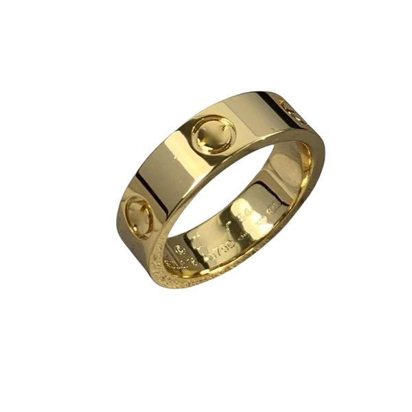 2024 Nouveaux bijoux 5 mm Top Love Ring V Gold 18K US SIZE NE FAVE NE FAVEZ PAS RONNEMENT DE MEAUX MARQUE DE LUXE REPRODUCTIONS OFFICIELS COURT