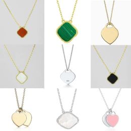 2024 Nieuwe sieraden hart ketting hanger kettingen ontwerper voor vrouwen klaver mode sieraden vrouw zilveren keten sieraden verjaardag kerstcadeau