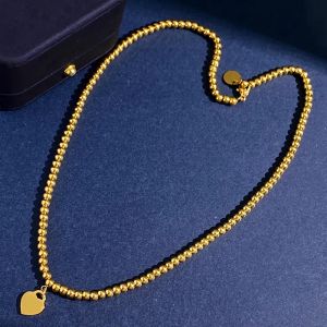 2024 Nieuw sieradenmodel TiffanyujKl hanger kettingen klassieke liefde hart kralen ketting armband sieraden sets voor dames verjaardagscadeau valentijnsdag gi 8x0m