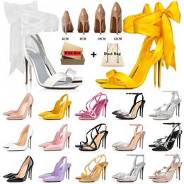 designer red bottoms high heels shoes Top luxe femmes robes chaussures Stiletto Office Sling caoutchouc mocassins 【code ：L】