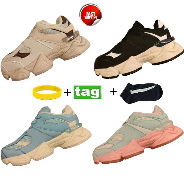 2024 nuevos zapatos para niños 9060 zapatillas de deporte de diseñador plataforma zapatilla de deporte de cuero 9060s para hombre atlético para mujer al aire libre triple negro blanco mujer entrenador hombres entrenadores zapato EUR 26-37