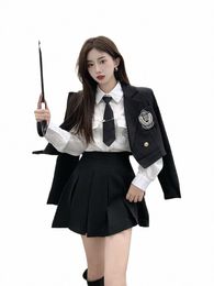 2024 nieuwe korea japan stijl verbeterd jk zoete cool tyle jk pak fi meisje college school stijl uniform dagelijkse pak q11 a4MP #