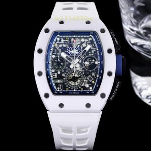 2024 NIEUW KVFRM011 horloge Koolstofvezel ergonomisch ontwerp geborsteld oppervlak 7750 timing mechanisch uurwerk Super lichtgevend