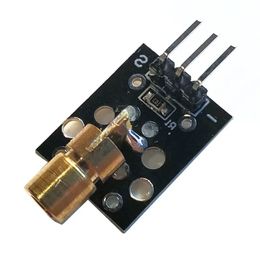 2024 NUEVO KY-008 650NM Módulo de sensor láser 6 mm 5V 5MW Cabezal de cobre de diodo láser rojo para Arduino para Arduino Módulo de sensor láser para 650 nm